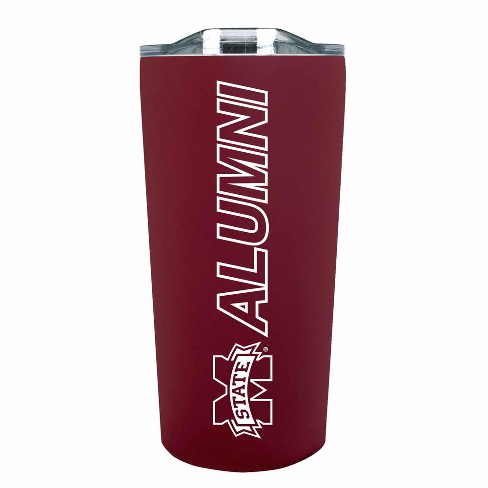 Campus Colors Collegiate Stainless Steel Travel Tumbler for Alumni - 18 oz - Double Walled Insulated Drinkware (Mississippi State Bulldogs - Maroon)