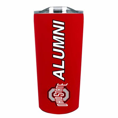 Campus Colors Collegiate Stainless Steel Travel Tumbler for Alumni - 18 oz - Double Walled Insulated Drinkware (Ohio State Buckeyes - Red)