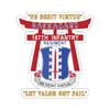 Kiss-Cut Stickers - Army - 187th Infantry Regiment - Torii, Rakkasans, Let Valor Not Fail, English, Latin X 300 (6"x6", Transparent) view 1