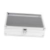Vaveren 12 Girds Watch Box Aluminum Alloy with Lid Jewelry Display Case Watches Organizer Watch Storage Case for Home Office Shop view 1