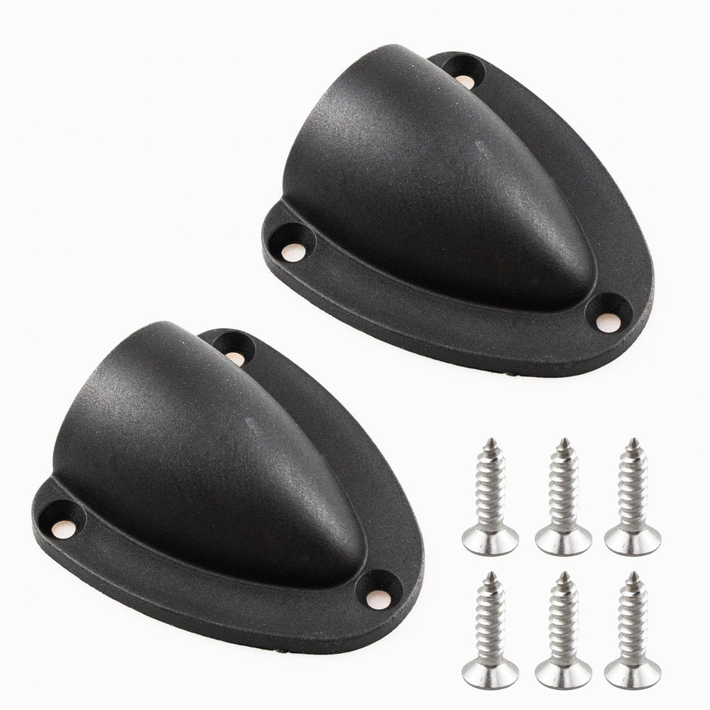 lygchii 2 Pcs Nylon 2-1/2" Marine Wire Cable Vent Cover, Clamshell Vent for Boat, Smooth Edge, Clamshell Vent with Mounting Screws