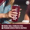 Campus Colors NCAA Stainless Steel Travel Tumbler for Mom - 18 oz - Double Walled Insulated Drinkware (East Carolina Pirates - Black) view 4
