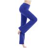 NATHGAM Wide Leg Yoga Pants for Women High Waist Stretchy Flare Leggings Soft Yoga Pants Ladies Gym Workout Sweatpant Legging Blue view 2