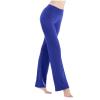 NATHGAM Wide Leg Yoga Pants for Women High Waist Stretchy Flare Leggings Soft Yoga Pants Ladies Gym Workout Sweatpant Legging Blue view 3
