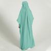 Abaya for Girls Muslim Dress Kids Eid Ramadan Prayer Jilbab Islamic Burka Kaftan Dubai Attire Arabian Turkish Modest Jalabiya Middle East Thobe Girl Muslim Clothes Light Green (1PC) 12-13 Years view 2