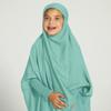 Abaya for Girls Muslim Dress Kids Eid Ramadan Prayer Jilbab Islamic Burka Kaftan Dubai Attire Arabian Turkish Modest Jalabiya Middle East Thobe Girl Muslim Clothes Light Green (1PC) 12-13 Years view 4