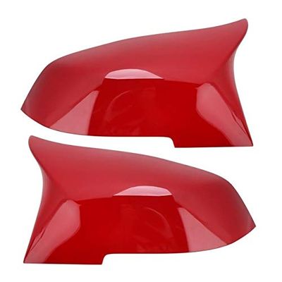 SaditY Rearview Mirror Cover 1 Pair Rearview Mirror Cover Fit for BMW 220i 328i 420i F20 F21 F22 F30 F32 F33 F36 X1 E84 Car Rearview Mirror Cover (Color : Red)