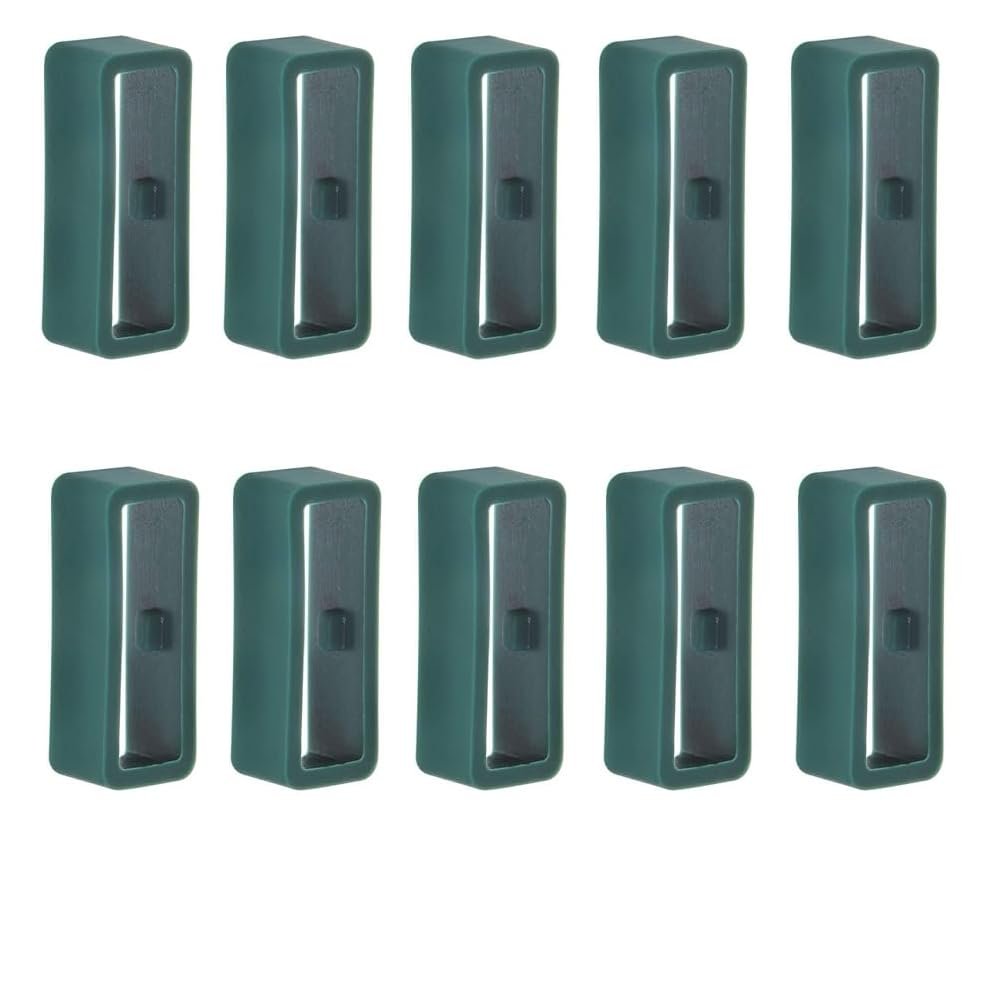 Pack of 10 735xt Clasp Ring Compatible with Garmin Forerunner 220 235 230 35 620 630 745 935 945 735XT Watch Strap Loop 22 mm Silicone Watch Strap (Green)
