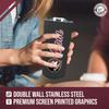 Campus Colors NCAA Stainless Steel Travel Tumbler for Mom - 18 oz - Double Walled Insulated Drinkware (Florida State Seminoles - Black) view 4
