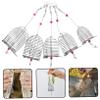 Yardwe 15pcs Fishing Bait Cages Stainless Steel Bait Trap Cage Fishing Trap Basket Lure view 3