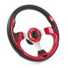 RASTP 12.6 Inch Boat Steering Wheel with 3/4 Axle Marine Steering Wheel Adapter for Most Marine boats,Vessels,Yachts,Pontoons Boat, Red view 1