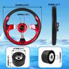 RASTP 12.6 Inch Boat Steering Wheel with 3/4 Axle Marine Steering Wheel Adapter for Most Marine boats,Vessels,Yachts,Pontoons Boat, Red view 4
