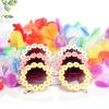Topbuti Girls Round Daisy Flower Sunglasses Flower Shaped Cute Glasses UV 400 Protection Outdoor Beach Eyewear Girl Boy Gifts (3, White Pink Yellow) view 3
