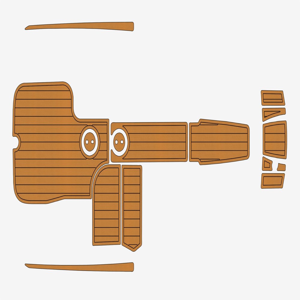 2004-2011 Mastercraft X-Star Cockpit bow1/4 6mm eva Foam Faux Teak Deck Surfing Boat Fishing Boat Motorcycle Hurts crapet Non-Slip mat Marine Floor (Brown Over Black)
