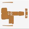 2004-2011 Mastercraft X-Star Cockpit bow1/4 6mm eva Foam Faux Teak Deck Surfing Boat Fishing Boat Motorcycle Hurts crapet Non-Slip mat Marine Floor (Brown Over Black) view 1