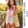 Beach House Chloe High Waisted Bikini Bottom - Modest Full Coverage Swim Bottom - Red Sunset, 12 view 3