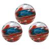 BuyBocceBalls - EPCO Duckpin Bowling Balls - - (4 7/8 inch- 3lbs. 12 oz.) Pack of 3 - Marbleized - Turquoise, Orange & White - Made in USA view 1