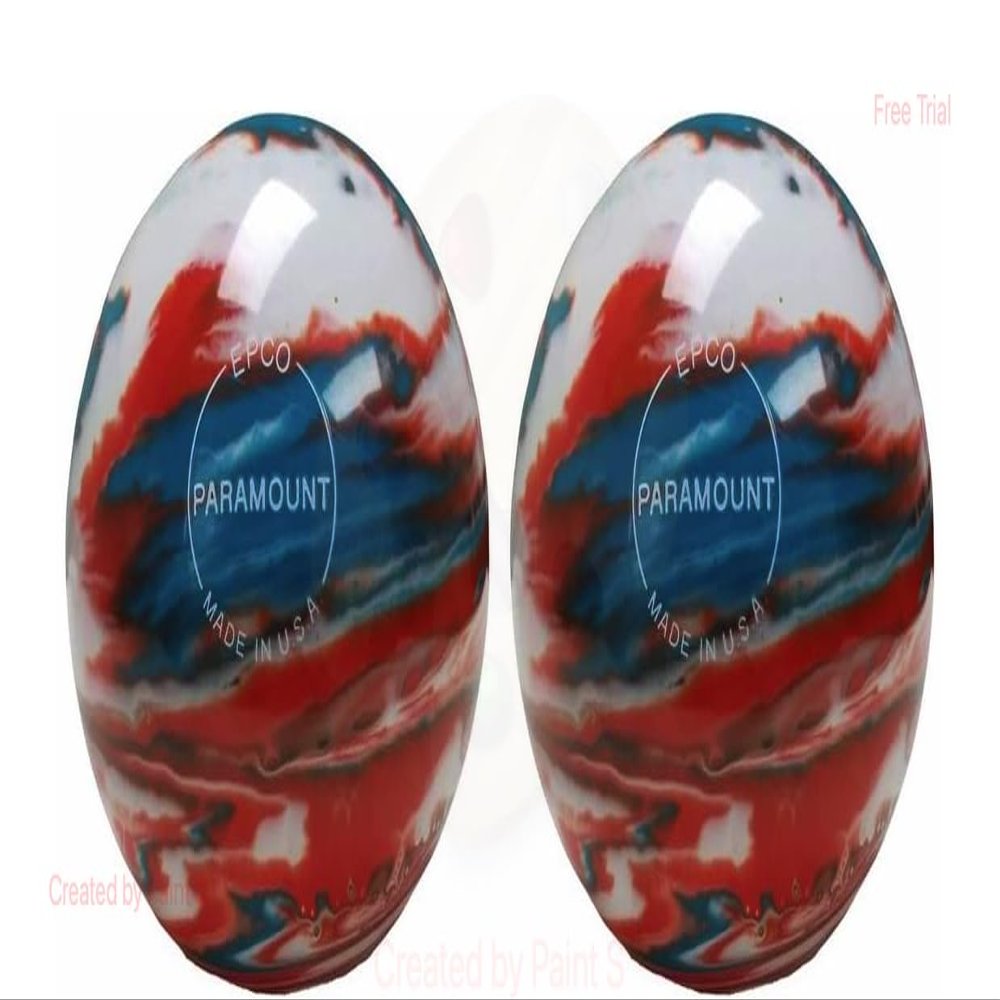 BuyBocceBalls - EPCO Duckpin Bowling Balls - - (4 7/8 inch- 3lbs. 12 oz.) Pack of 2 - Marbleized - Turquoise, Orange & White - Made in USA