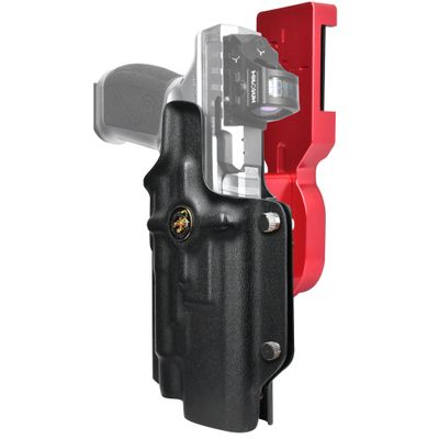 Pro Heavy Duty Competition Holster fits Springfield Echelon 4.5in w/ TLR1HL (Right-Hand Draw, Red/Black)