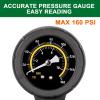 Bike Pump with Pressure Gauge- 160 PSI Bike Tire Pump fits Presta & Schrader Valve - Portable Air Pump for Bike Tires (Blue) view 2