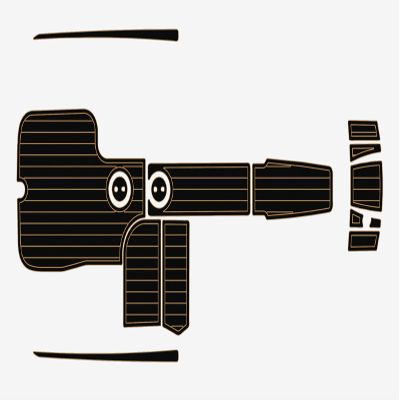 2004-2011 Mastercraft X-Star Cockpit bow1/4 6mm eva Foam Faux Teak Deck Surfing Boat Fishing Boat Motorcycle Hurts crapet Non-Slip mat Marine Floor (Black Over Brown)