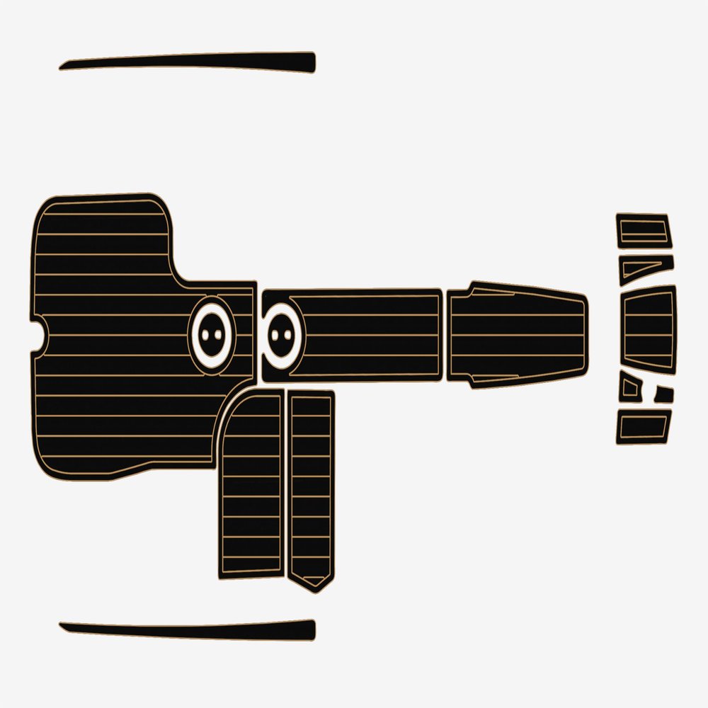 2004-2011 Mastercraft X-Star Cockpit bow1/4 6mm eva Foam Faux Teak Deck Surfing Boat Fishing Boat Motorcycle Hurts crapet Non-Slip mat Marine Floor (Black Over Brown)