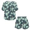 Jndtueit Manatee Pajamas for Women, Cartoon Starfish Sleepwear Pullover Top, Green Sea Animal 2 Piece Soft Tracksuit Sweatpants Jogging suit view 2