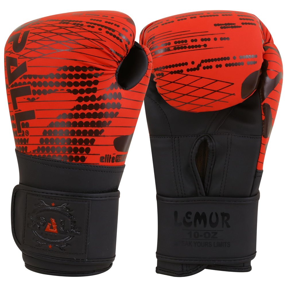 Spall Pro US Boxing Gloves for Kids, Men & Women - Pro Training Sparring Punching Gloves - Muay Thai MMA, Kickboxing Heavy Bag Workout Leather Boxing Gloves Red-12 OZ