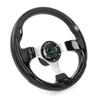 RASTP 12.6 Inch Boat Steering Wheel with 3/4 Axle Marine Steering Wheel Adapter for Most Marine boats,Vessels,Yachts,Pontoons Boat, Black view 1