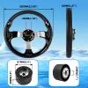 RASTP 12.6 Inch Boat Steering Wheel with 3/4 Axle Marine Steering Wheel Adapter for Most Marine boats,Vessels,Yachts,Pontoons Boat, Black view 4