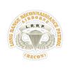 Kiss-Cut Stickers - SOF - Airborne Badge - LRRP X 300 (4"x4", White) view 1