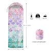 Axolotl Mermaid Scale Sleeping Bag for Kids GirlsLightweight Warm Cold Weather Sleeping Bags,Waterproof Portable Sleeping Bag for Backpacking Outdoor Indoor 3-4 Seasons,Camping Sleeping Bags,Rainbow view 3