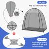 EighteenTek Screen House Gazebo, 2-4 Person Pop Up Screen Tent, Instant Screen Room with Carry Bag, Outdoor Mosquito Tent Pop-Up, Sun Shade Shelter for Patio, Garden, Backyard, Deck 7 x 4 x 6.5 FT view 4