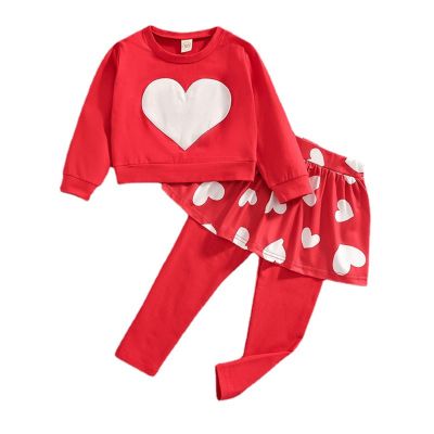 Summer Little Kid Bodysuits 1 to 6 Years Toddler Children Winter Autumn Unisex Long Sleeve Holiday (Red, 1-2 Years)