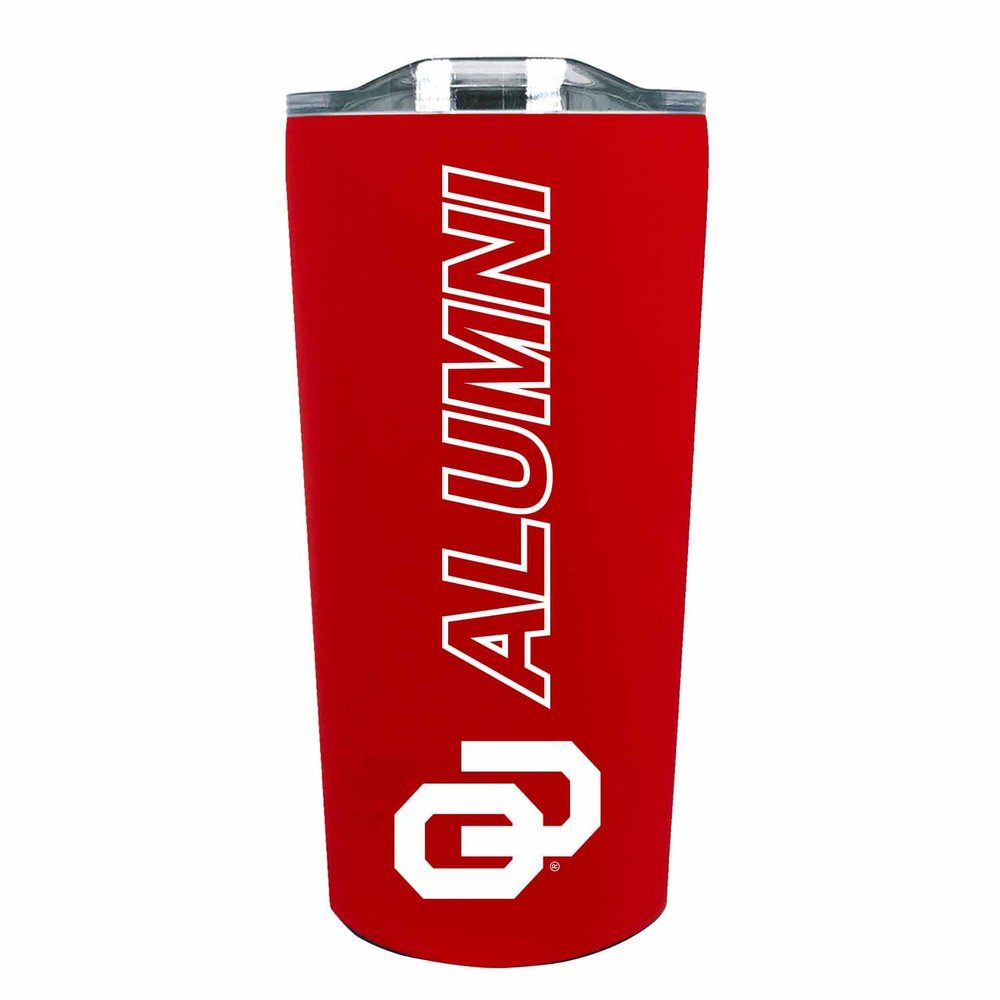 Campus Colors Collegiate Stainless Steel Travel Tumbler for Alumni - 18 oz - Double Walled Insulated Drinkware (Oklahoma Sooners - Crimson)