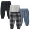 Gerber Baby Boys 4-Pack Microfleece Sweatpants, Navy Gingham, 0-3 Months view 1