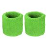 M METERXITY 2 Pack Wrist Brace - Elastic Air-Permeable Cotton Terry Cloth Sweatband, Apply to Tennis/Basketball/Running (8x5cm, Green) view 1