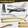 HANDBAIGE Archery Recurve Bow 60'' Black Hunter Wooden Bow Takedown Recurve Bow Set for Adults with 6 Pcs Pure Carbon Arrows Hunting Bow for Outdoor Practice (20-60lbs) (55LBS) view 4