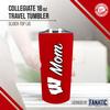 Campus Colors NCAA Stainless Steel Travel Tumbler for Mom - 18 oz - Double Walled Insulated Drinkware (Wisconsin Badgers - Red) view 2