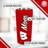 Campus Colors NCAA Stainless Steel Travel Tumbler for Mom - 18 oz - Double Walled Insulated Drinkware (Wisconsin Badgers - Red) view 3