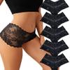 FINETOO 5 Pack Sexy Lingerie Panties for Women Pack V-Waist Lace Womens Underwear French Cut Boyshorts Panty view 1