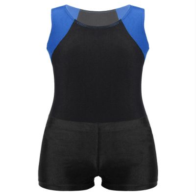 Hansber Kids Boys Gymnastics Leotard Unitard Tumbling Dance Biketard Gym Training Bodysuit Jumpsuit Dancewear Royal,blue 14