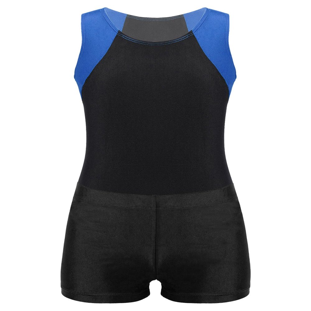 Hansber Kids Boys Gymnastics Leotard Unitard Tumbling Dance Biketard Gym Training Bodysuit Jumpsuit Dancewear Royal,blue 14