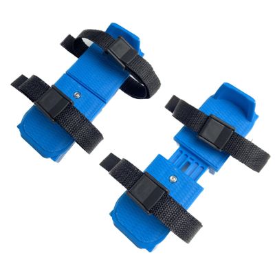 Wedhapy Toddler Ice Skates, 6.7-8.5 Inch Adjustable Ice Skates, Durable Double Runner Ice Skates with Hook and Fastener for Winter Toddler Training Shoes Beginner Blue