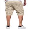 Dokotoo Men Mens Hiking Pants Linen Casual Relaxed Fit Stretch 7 inch Jean Drawstring Denim Knee Length Beach Hiking Cargo Shorts Light Brown 38 view 2