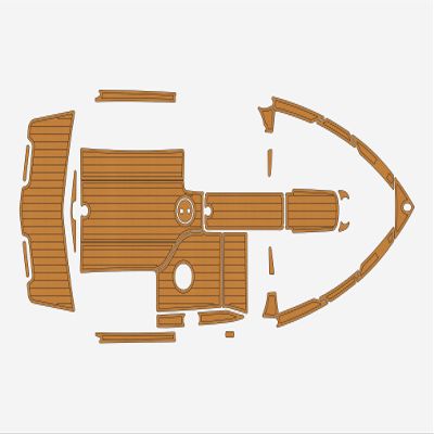 2006-2012 mastercraft x15 Cockpit Bow 1/4 6mm eva Foam Faux Teak Deck Surfing Boat Fishing Boat Motorcycle Hurts crapet Non-Slip mat Marine Floor (Brown Over Black)