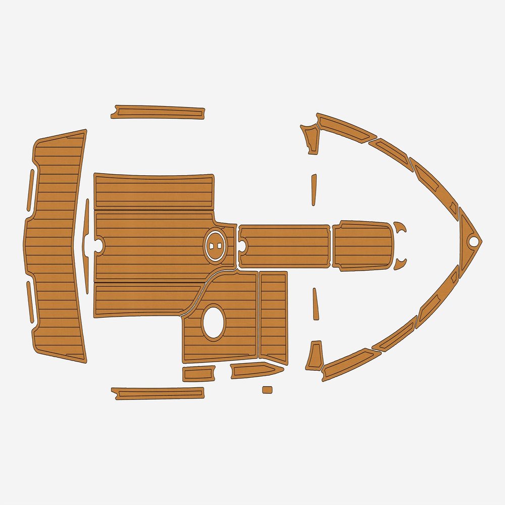 2006-2012 mastercraft x15 Cockpit Bow 1/4 6mm eva Foam Faux Teak Deck Surfing Boat Fishing Boat Motorcycle Hurts crapet Non-Slip mat Marine Floor (Brown Over Black)
