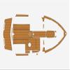 2006-2012 mastercraft x15 Cockpit Bow 1/4 6mm eva Foam Faux Teak Deck Surfing Boat Fishing Boat Motorcycle Hurts crapet Non-Slip mat Marine Floor (Brown Over Black) view 1