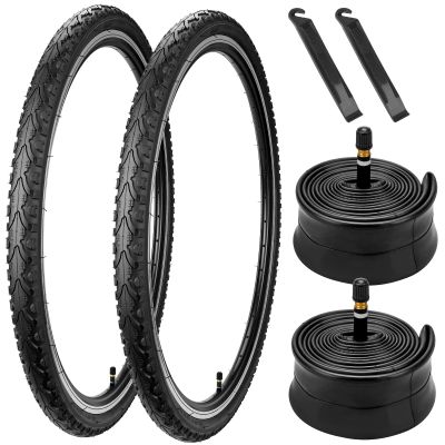 26" Road Bike Tires 26x1.75/47-559 and 26" Bike Tubes with 2 Tire Levers for 26x1.50 26x1.60 26x1.75 26x1.90 26x1.95 Bike Bicycle Tire and Tube