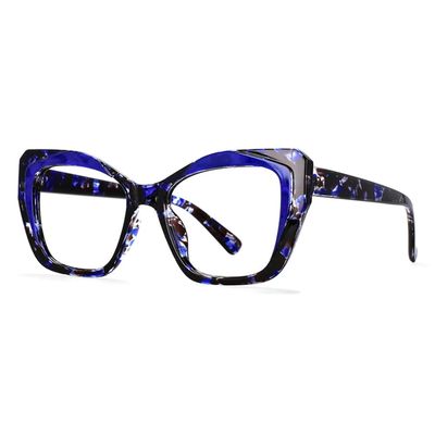 HCHES Women Cat Eye Spectacle Frame Light Eyeglass Leopard Clear Eyewear,6,One size